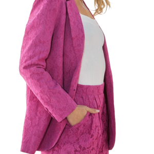 Fuchsia Immymart Lace Shorts